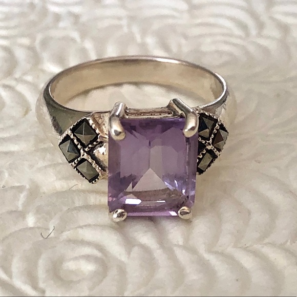 Jewelry - Sterling Silver & CZ Marcasite Ring